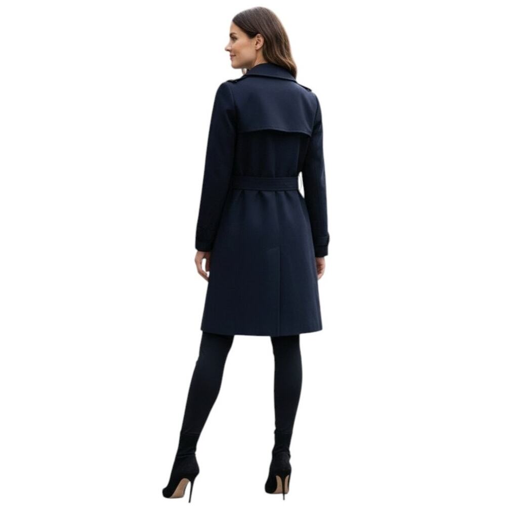 Coach 1941 Trench Coat Collared XS Navy Timeless Style - Picture 2 of 10